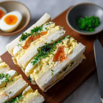 Japanese Egg Sandwich Recipe (Tamago Sando)