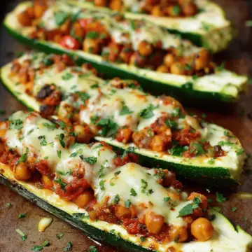Vegan Stuffed Zucchini Boats With Chickpeas | Easy Recipe