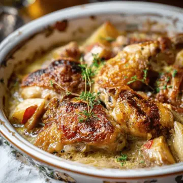 French Chicken Casserole a la Normande (VIDEO)