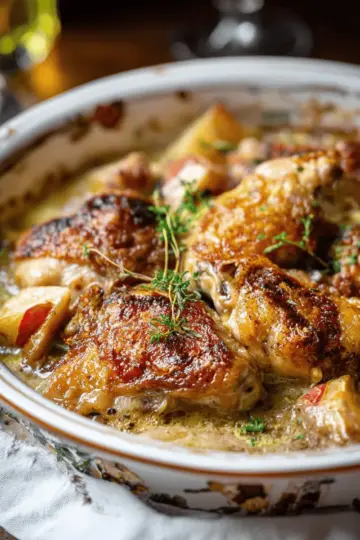French Chicken Casserole a la Normande (VIDEO)