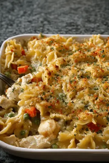 Chicken Pot Pie Pasta Bake