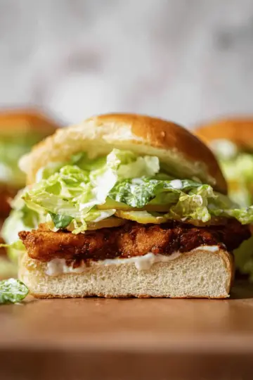 Crispy Chicken Caesar Sandwiches.