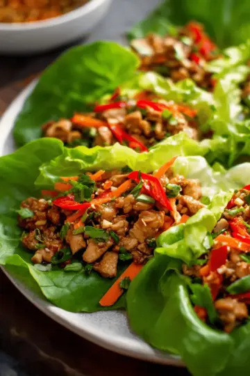 Thai Chicken Lettuce Wraps