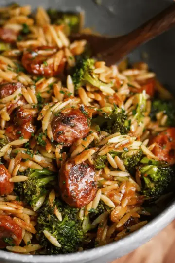 Chicken Sausage Broccoli Orzo