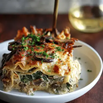 Mushroom Spinach Lasagna