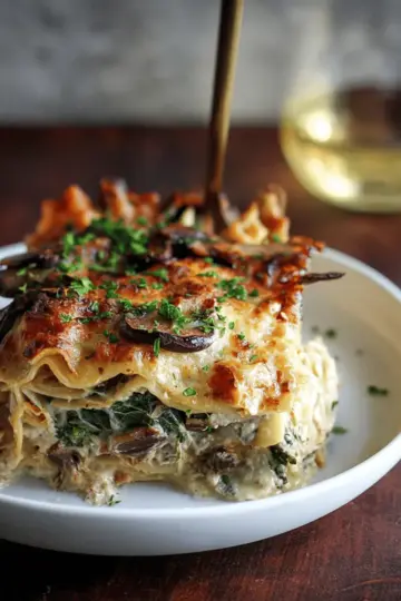 Mushroom Spinach Lasagna