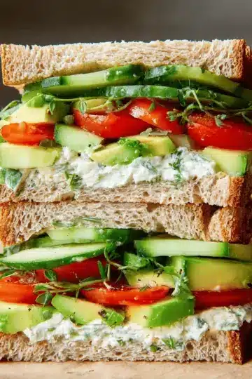 Loaded Cucumber & Avocado Sandwich