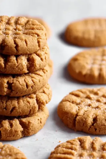Chewy 3-Ingredient Peanut Butter Cookies