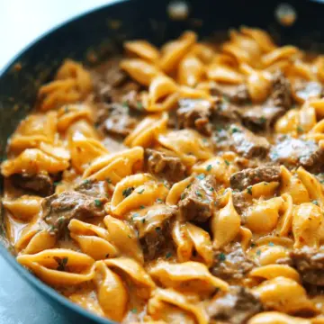 Creamy Beef and Shells