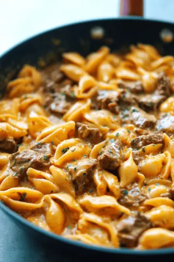 Creamy Beef and Shells