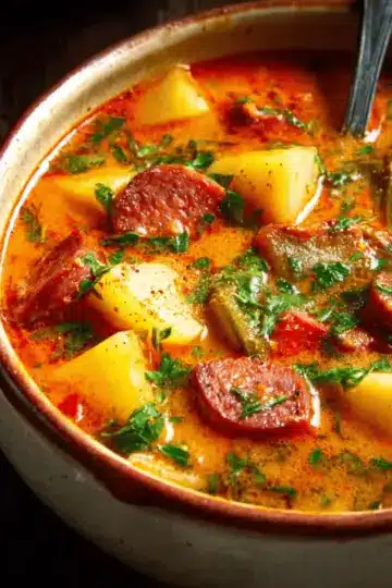 Spanish Potato Soup with Chorizo