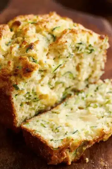 Cheesy Zucchini Bread (No Yeast)