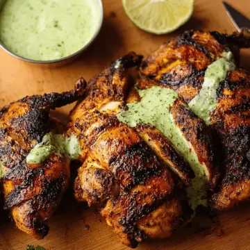 Peruvian-Style Grilled Chicken With Green Sauce Recipe