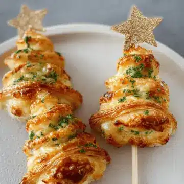 Ham and Cheese Puff Pastry Christmas Trees