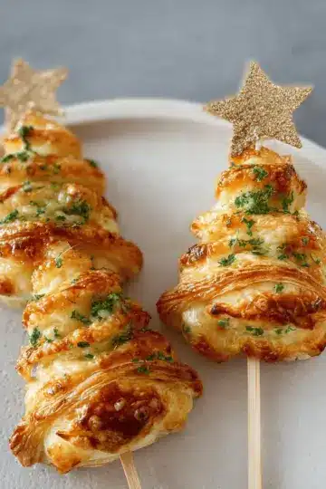 Ham and Cheese Puff Pastry Christmas Trees