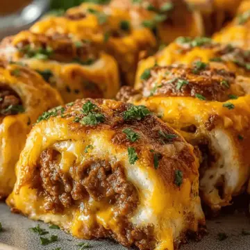 Garlic Butter Cheeseburger Rollups