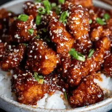 Crispy Sesame Chicken with a Sticky Asian Sauce