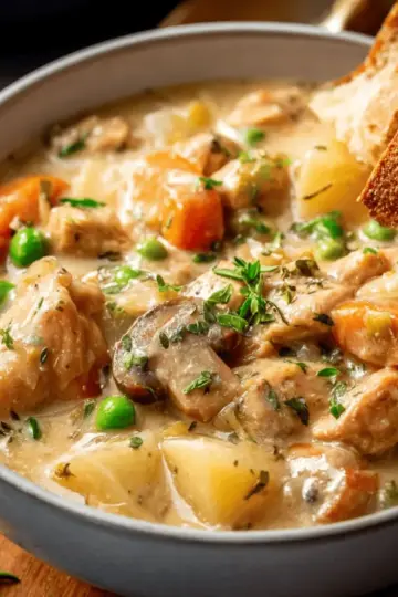 Slow Cooker White Wine Chicken Stew