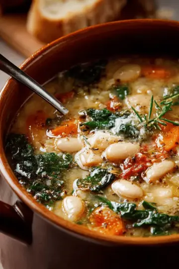 Hearty Tuscan White Bean Soup