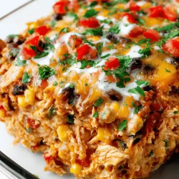 Easy Chicken Burrito Casserole