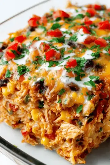 Easy Chicken Burrito Casserole