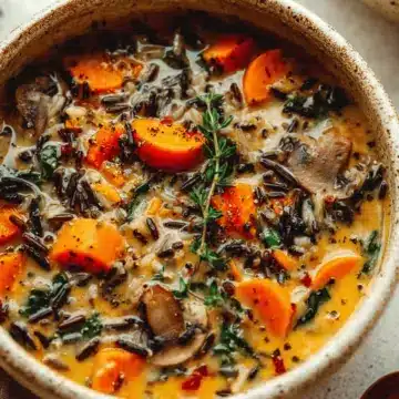 Cozy Autumn Wild Rice Soup