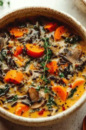 Cozy Autumn Wild Rice Soup