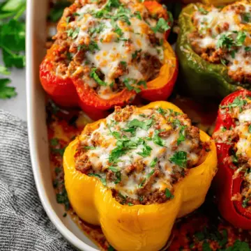 Ground Beef Stuffed Peppers (Hearty & Easy!)