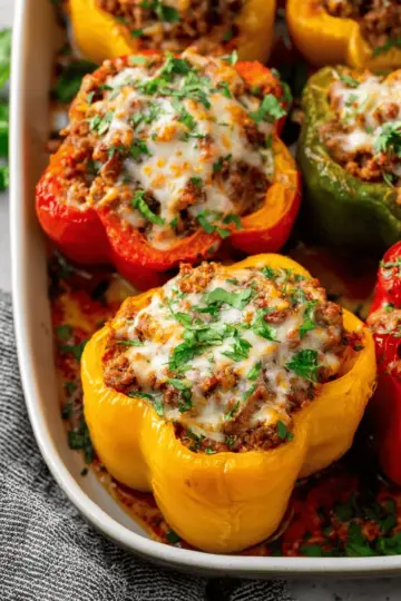 Ground Beef Stuffed Peppers (Hearty & Easy!)