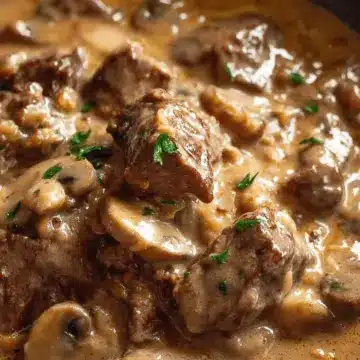 Slow Cooker Beef Stroganoff Stew