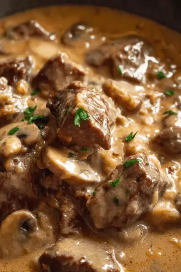 Slow Cooker Beef Stroganoff Stew