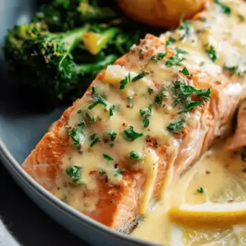 Baked Salmon with Amazing Lemon Sauce