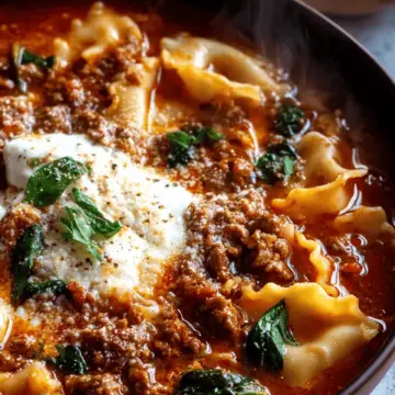 One Pot Lasagna Soup