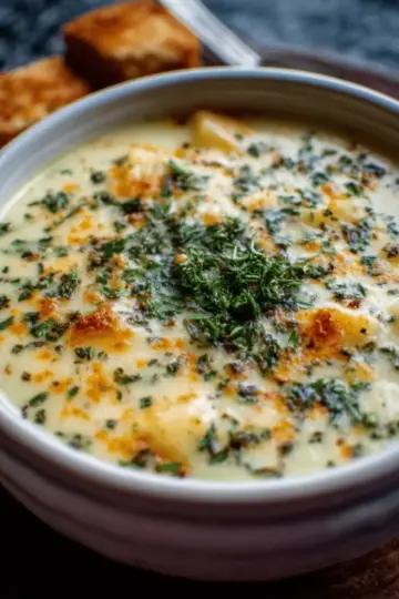 Cheddar Garlic Herb Potato Soup Made Easy in 30 Minutes