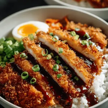 Japanese Katsu Bowls with Tonkatsu Sauce