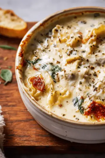 Creamy White Lasagna Soup.