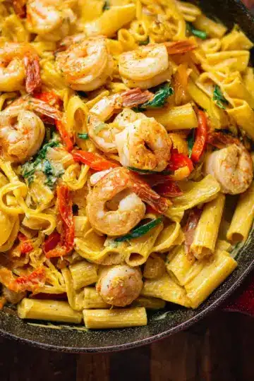 Creamy Jamaican Shrimp Rasta Pasta