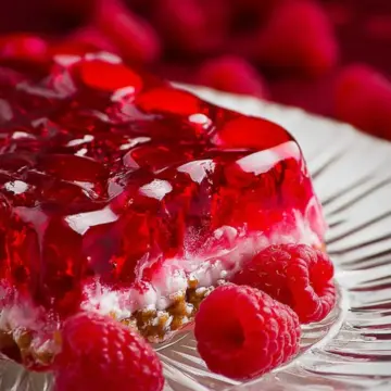 Raspberry Pretzel Jello