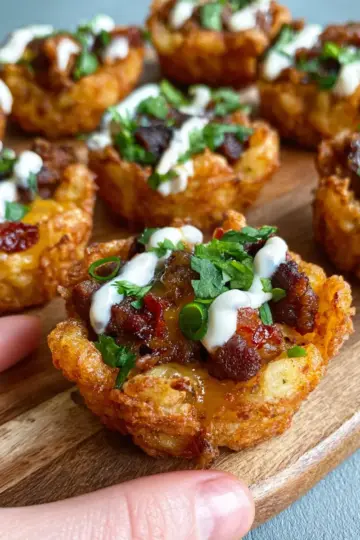 Loaded Tater Tot Cups