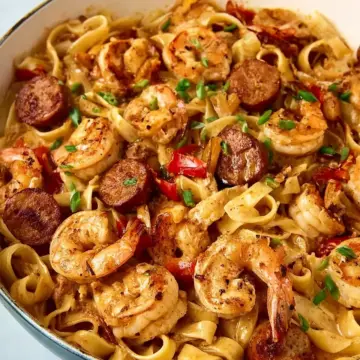 Creamy Cajun Shrimp Pasta with Sausage