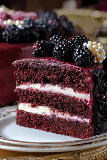Blackberry Velvet Gothic Cake
