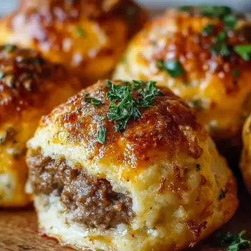 Garlic Parmesan Cheeseburger Bombs Recipe
