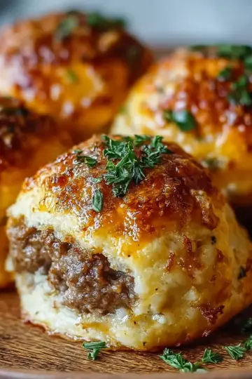 Garlic Parmesan Cheeseburger Bombs Recipe