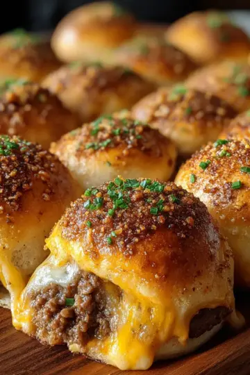 Garlic Parmesan Cheeseburger Bombs