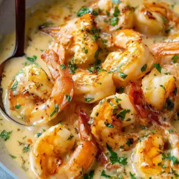 Creamy Garlic Prawns (Shrimp)