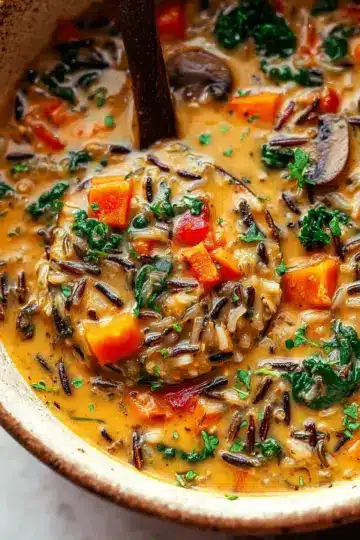 Cozy Autumn Wild Rice Soup