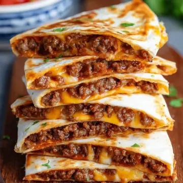 Cheesy Ground Beef Quesadillas
