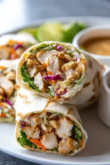 Peanut Chicken Wrap Recipe
