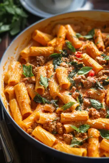 Creamy Sausage Rigatoni (One-Pot, 30-Minute Meal)