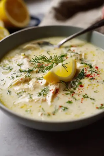 Greek Lemon Chicken Soup (Avgolemono Soup)